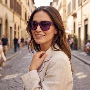 Victoria Beckham VB644S Violet Sunglasses Women — outdoor wear, Purple lens