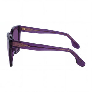Victoria Beckham VB644S Square Sunglasses Women — side view, Purple lens