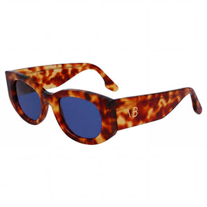 Victoria Beckham VB654S Havana Square Sunglasses for Women, Blonde Havana lens