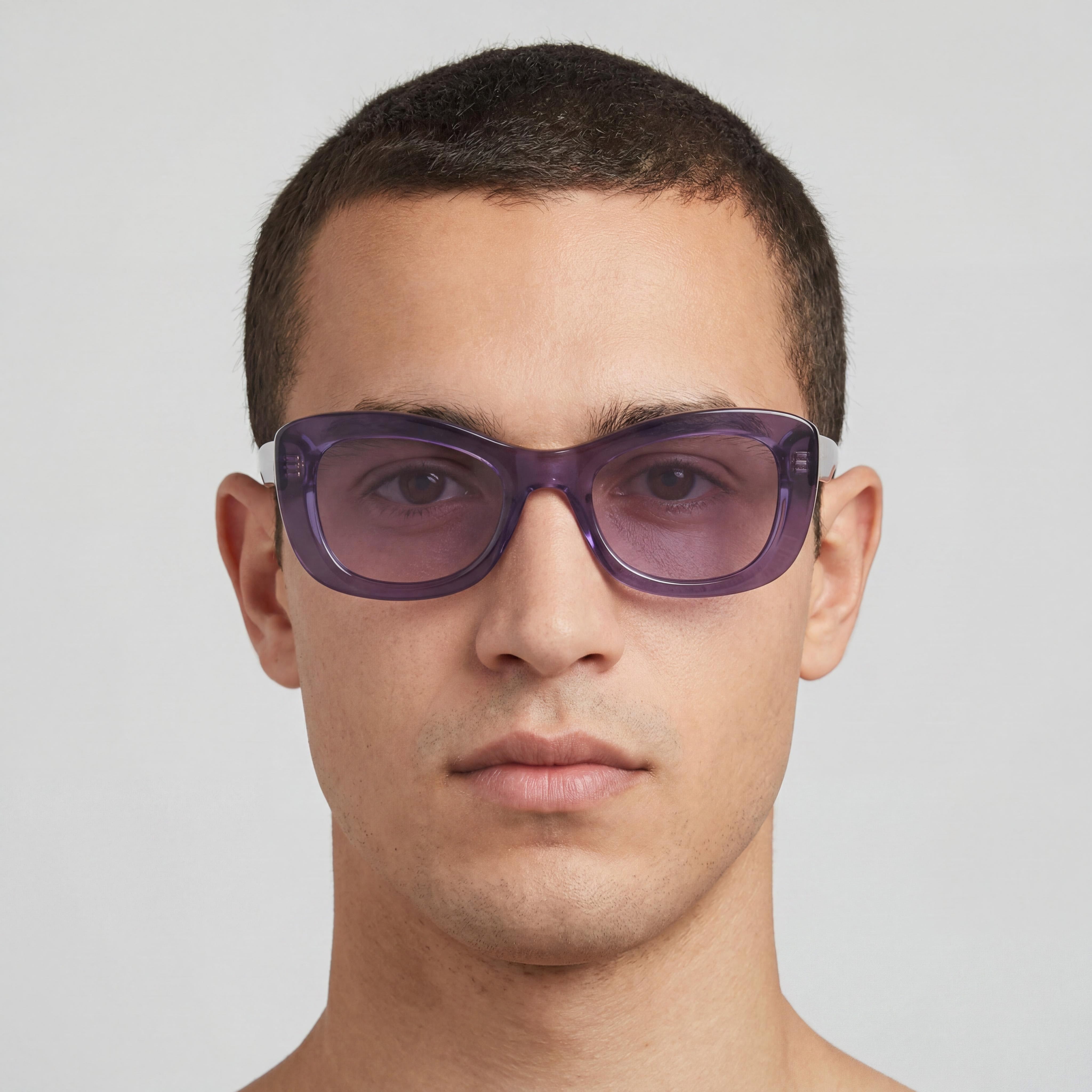 Victoria Beckham VB657S Violet Square Sunglasses Unisex, 50mm, Photo 5