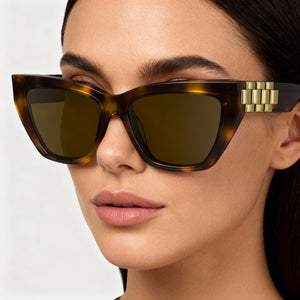 Victoria Beckham VB668S Cat Eye Sunglasses Women — side view, Tortoise lens