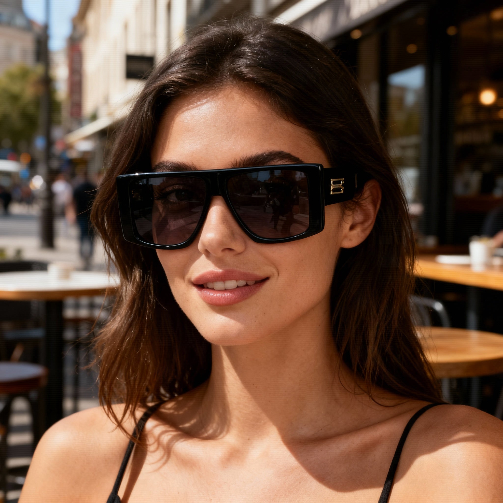Victoria Beckham Vb678s Black Rectangle Sunglasses for Women, 57mm, Photo 3