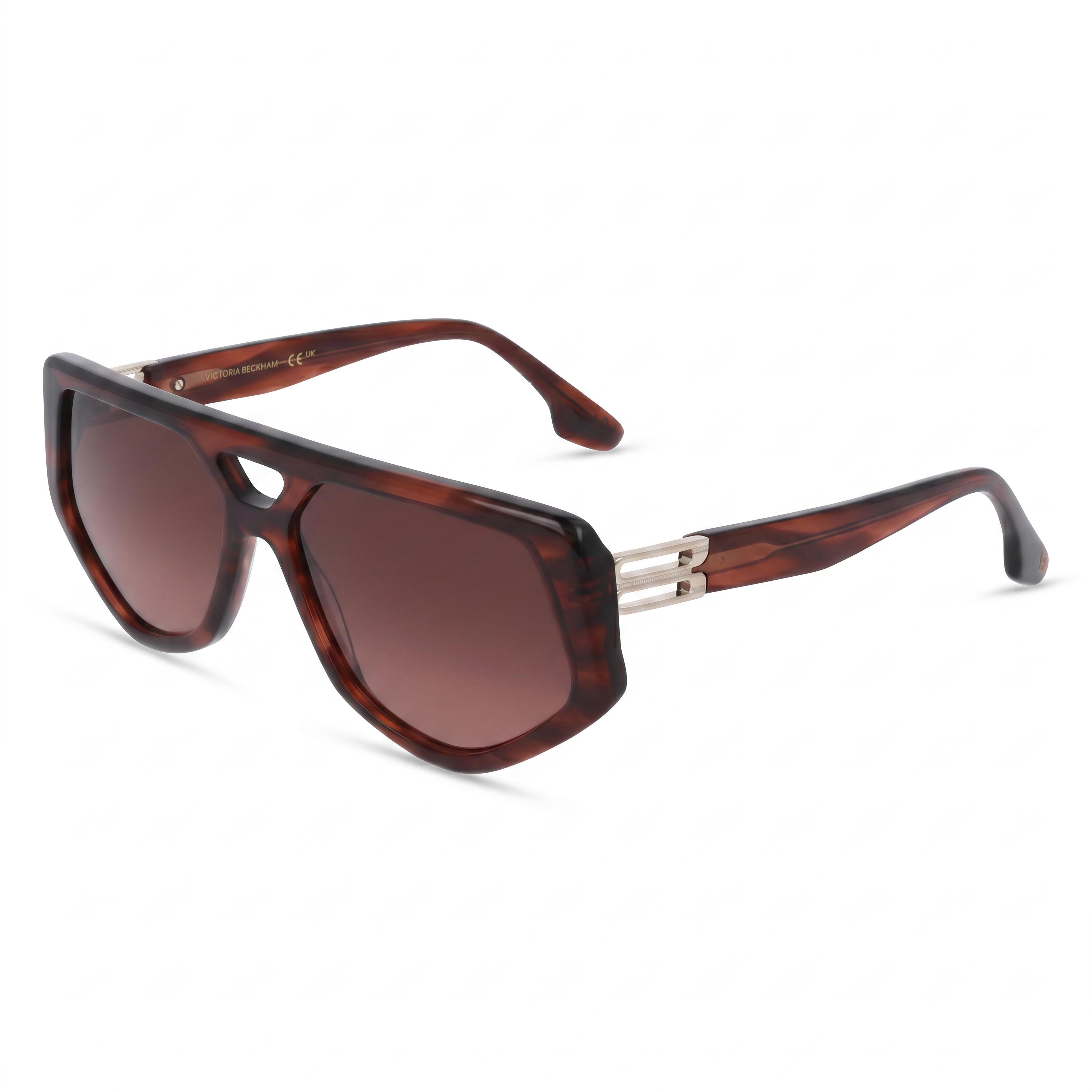 Victoria Beckham VB681S Red Striped Aviator Sunglasses for Women, 58mm, Photo 1