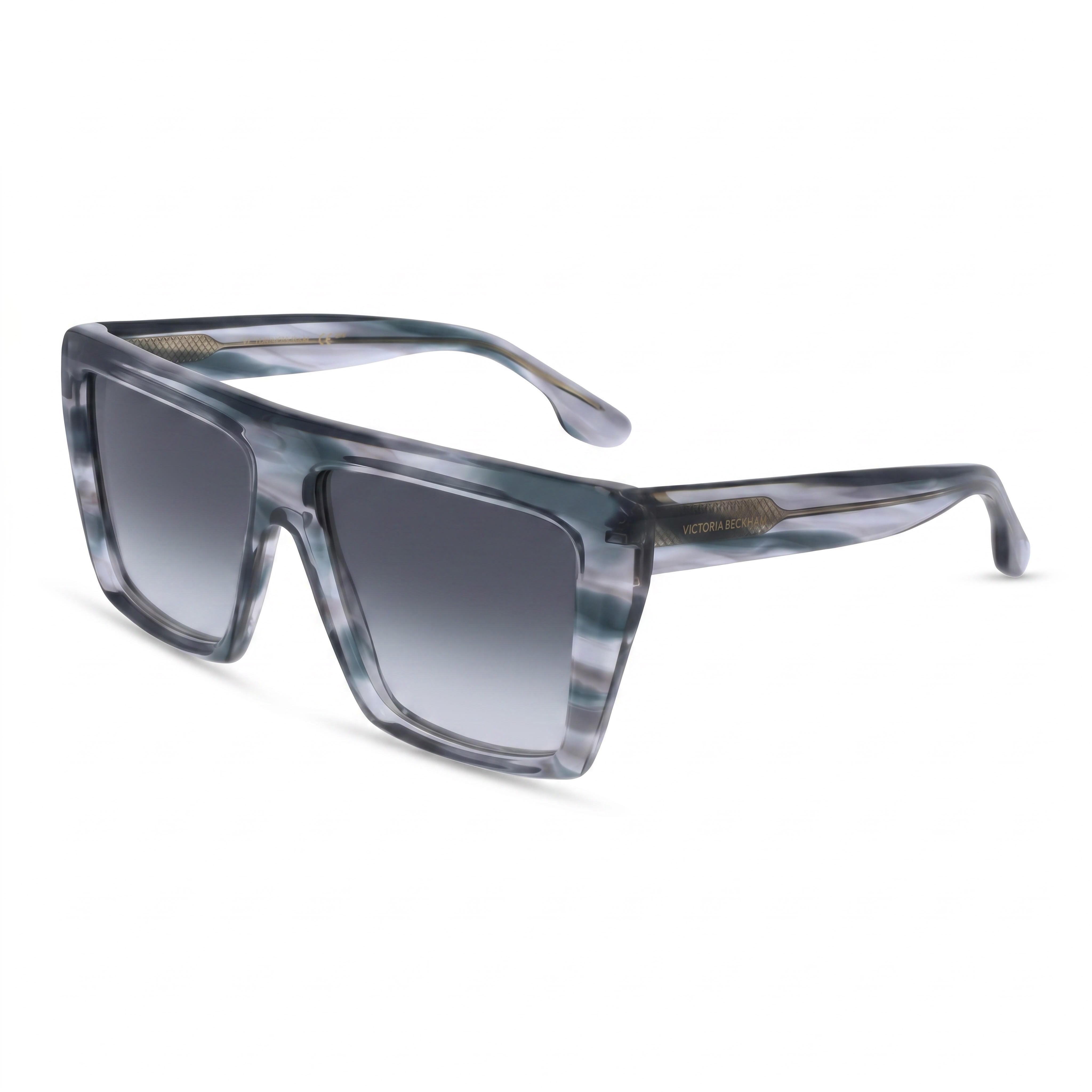 Gafas de sol rectangulares Victoria Beckham Vb686s de cuerno gris para mujer, 56 mm, Photo 1