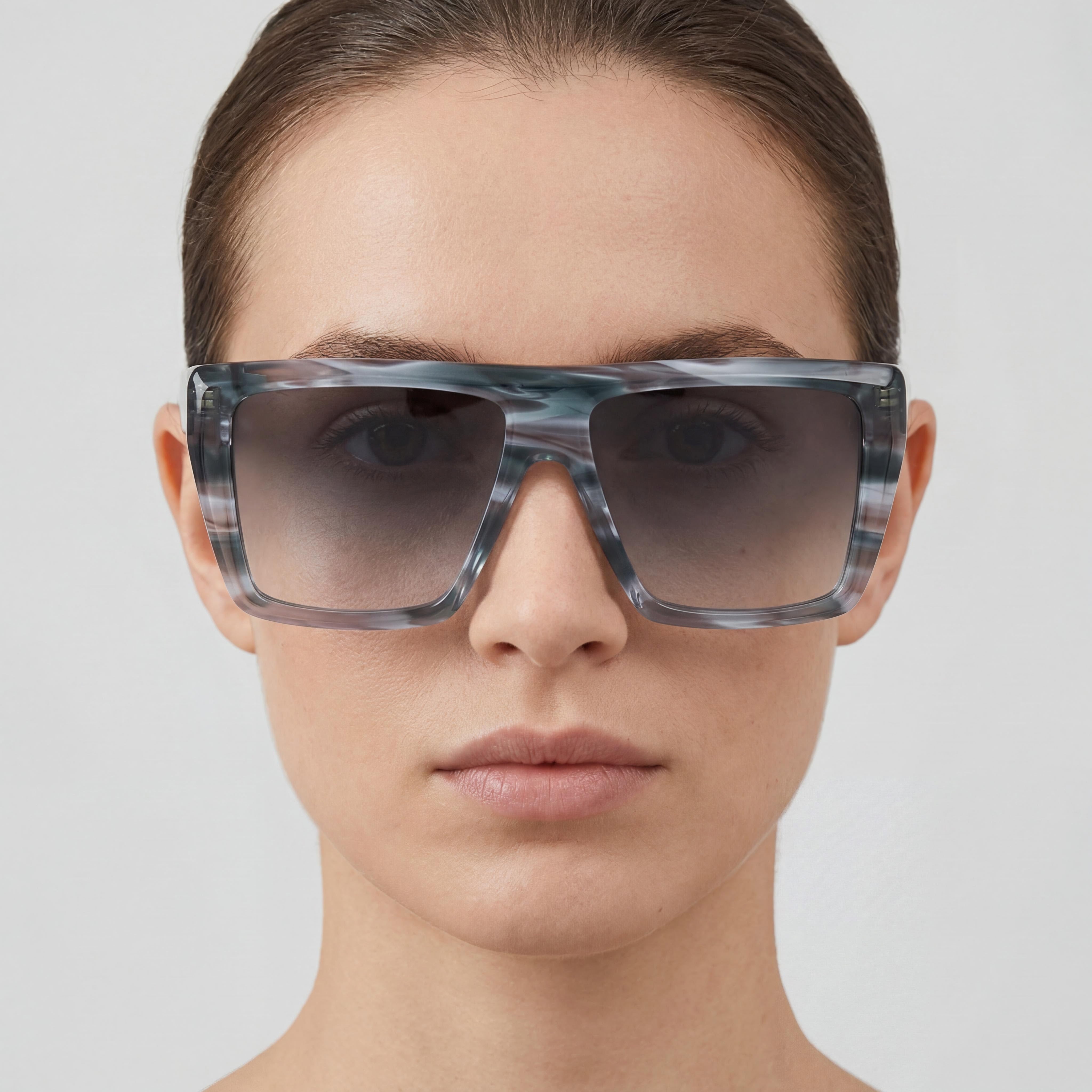 Gafas de sol rectangulares Victoria Beckham Vb686s de cuerno gris para mujer, 56 mm, Photo 4