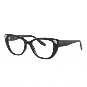 Vogue Eyewear 0vo5455 Black Cat Eye Eyeglasses for Women, Propionate frame