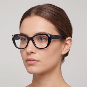 Vogue Eyewear 0vo5455 Cat Eye Eyeglasses for Women — interior view, Plastic demo lenses