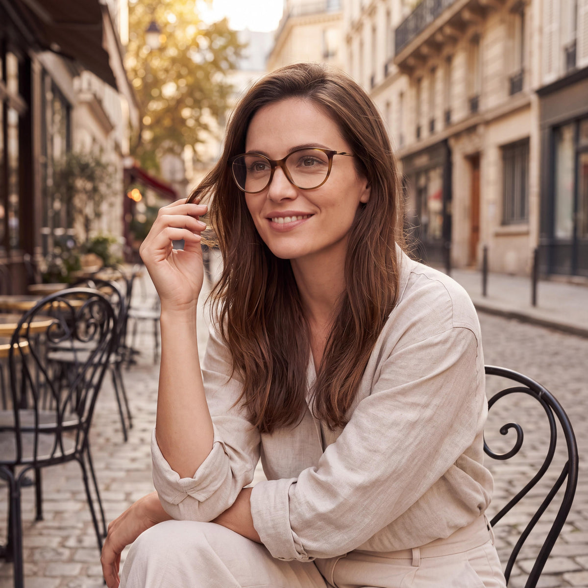 Gafas graduadas Vogue Eyewear Vo5387 Ovaladas Dark Havana para mujer, 53 mm, Photo 4