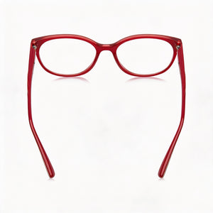 Vogue VO 5103 Oval Eyeglasses Women — side view, Red Plastic temples