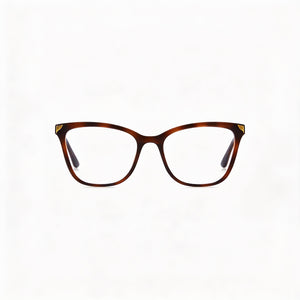 Vogue VO 5206 Square Eyeglasses Women — side view, Havana Plastic temples