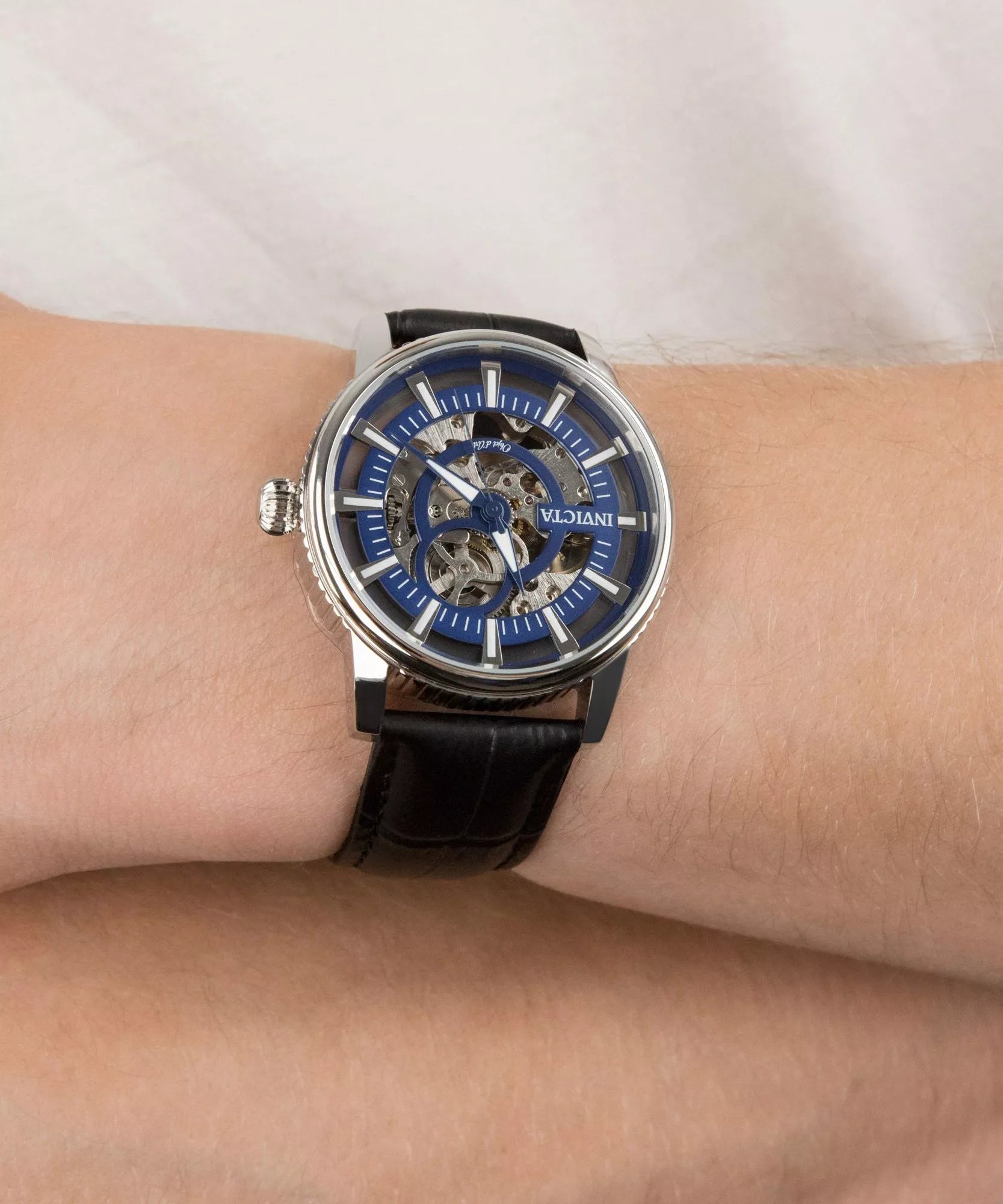 order Invicta 22640 Men's Objet d'Art Automatic Stainless Steel, Leather Casual Black Watch