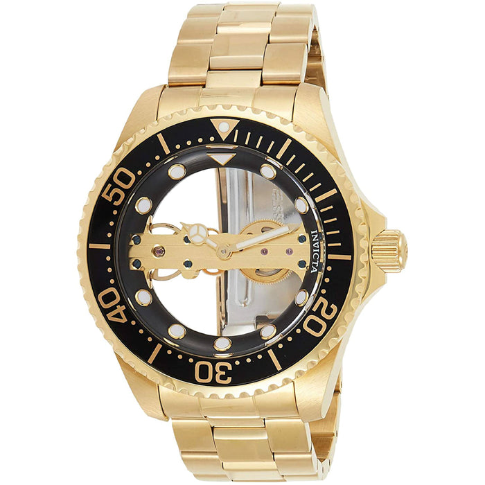 Invicta Men's Pro Diver Mechanical-Hand-Wind Stainless-Steel Strap Casual Watch (Model: 24694)