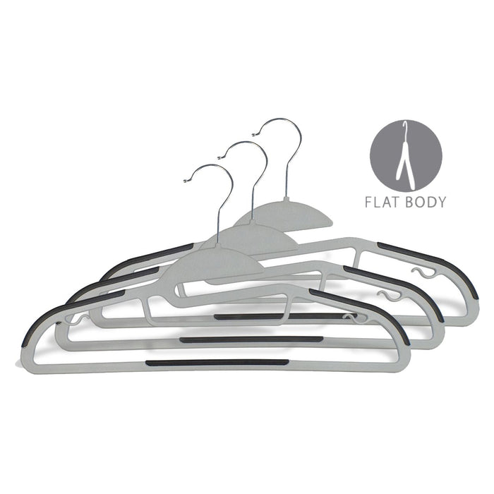Simplify 25-Pack Plastic Non-slip Grip Clothing Hanger (White) in
