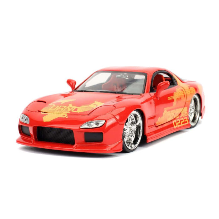 Jada Toys Fast & Furious 1:24 Orange JLS Mazda RX-7 Die-cast Toy Car For Kids