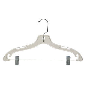 Wish & Buy - Hangers Clear Plastic - Suit/Dress Hanger -Resistant Clear Plastic Hangers - Case of 25 17 inch