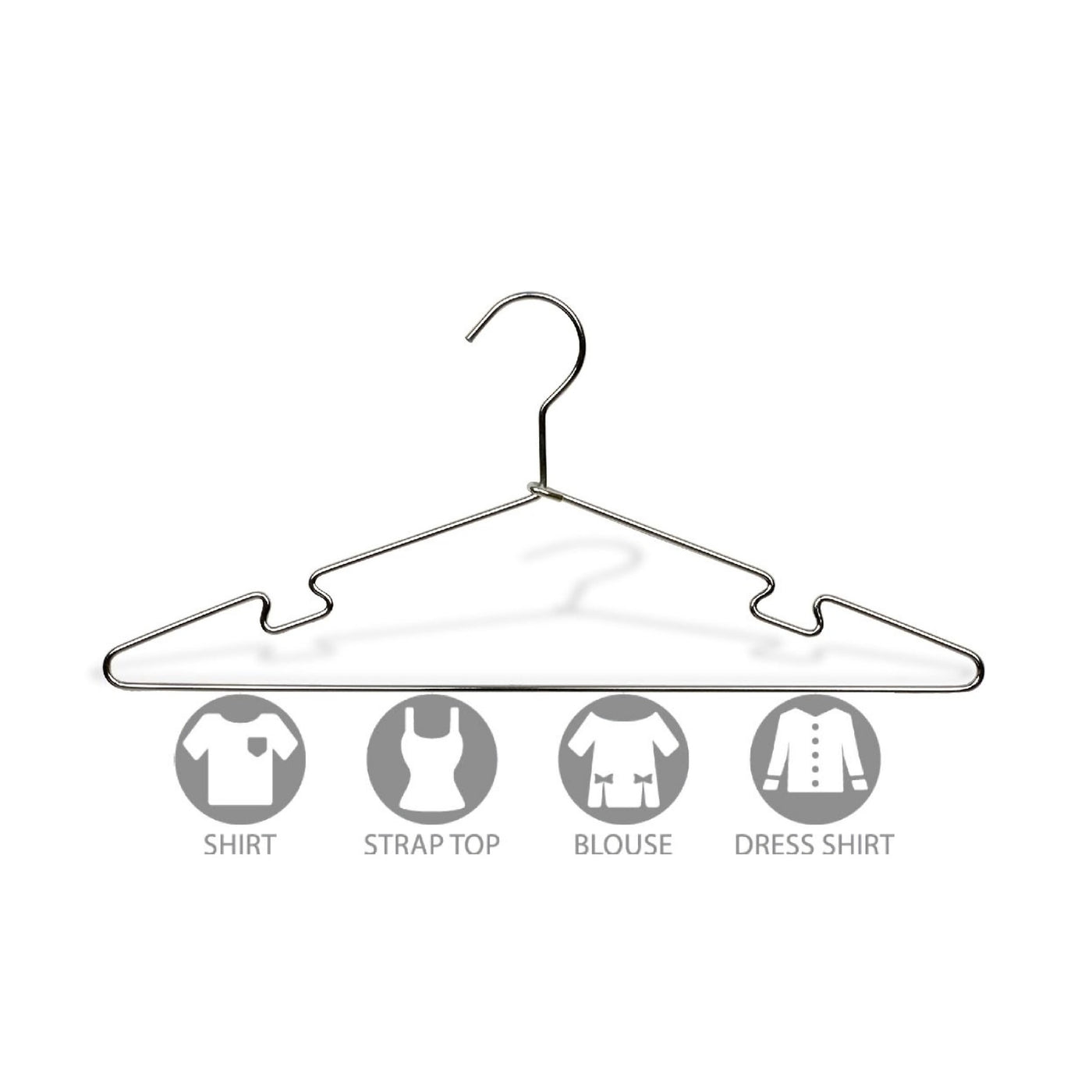 Wish & Buy - Heavy Duty Slim Clear Hangers - Ridged Non-Slip