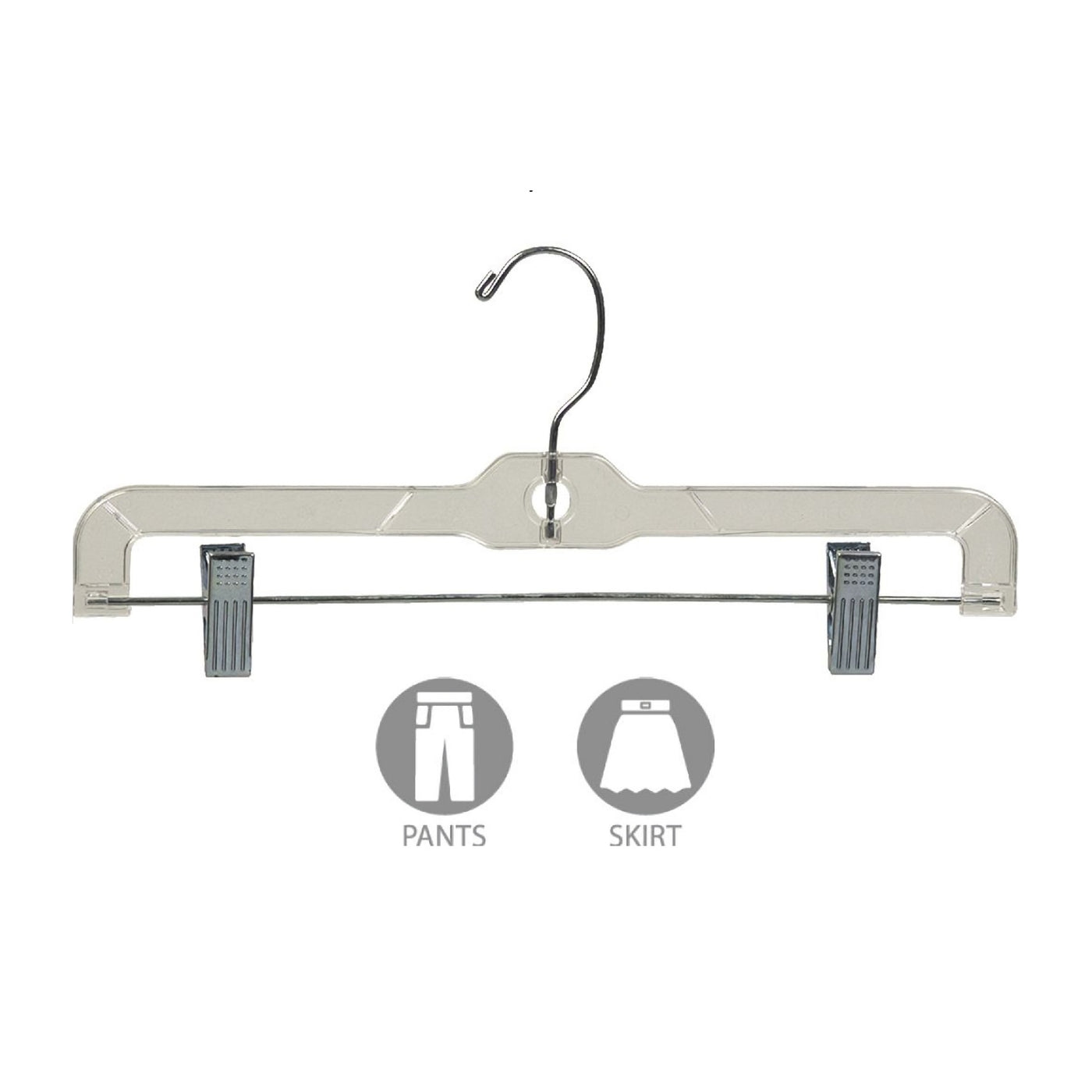 Wish & Buy - Heavy Duty Slim Clear Hangers - Ridged Non-Slip