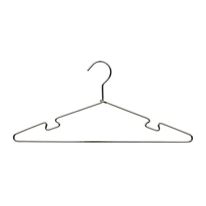 Wish & Buy - Chrome Metal Top Hanger - Notches Hangers Metal - Case of 25 17 Inch