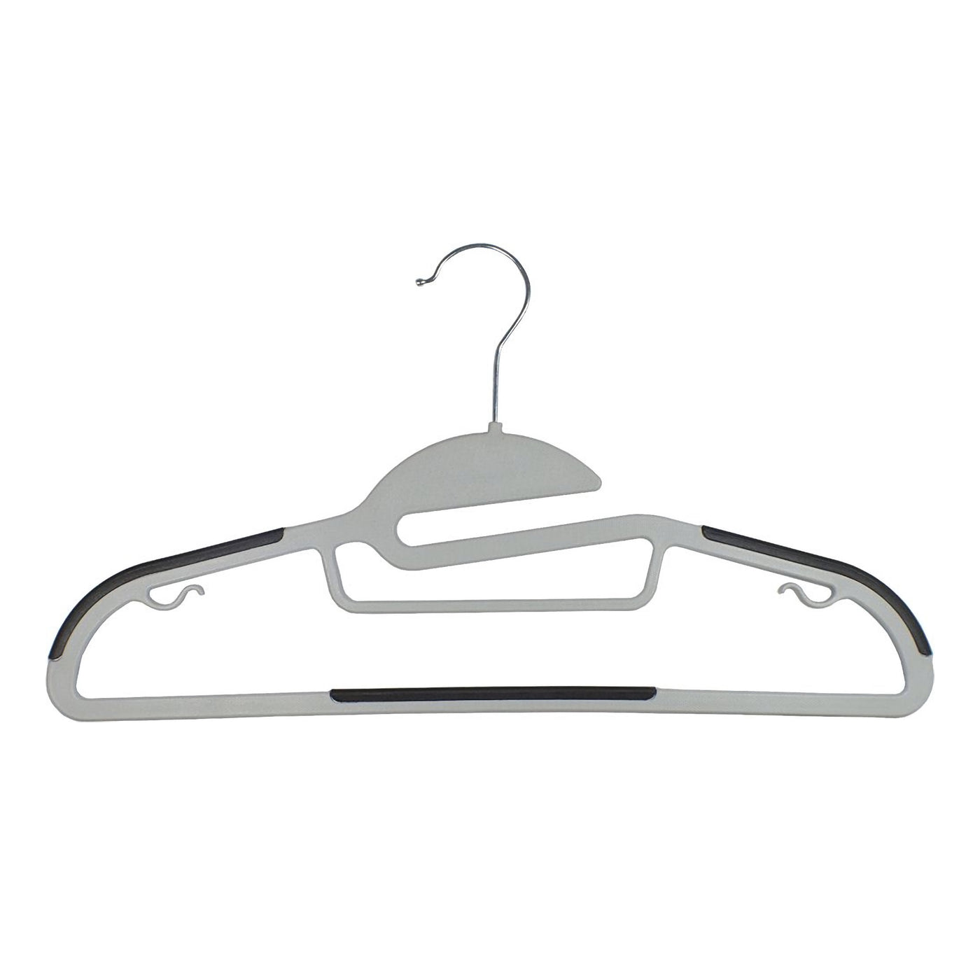 Heavy Duty Clear Plastic Coat Hanger, Strong 1/2 inch Thick Hangers with 360 Degree Chrome Swivel Hook - Box of 50