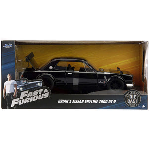 Jada Toys Fast & Furious 1:24 Brians's Nissan Skyline 2000 GT-R Die-Cast Toy Car For Kids