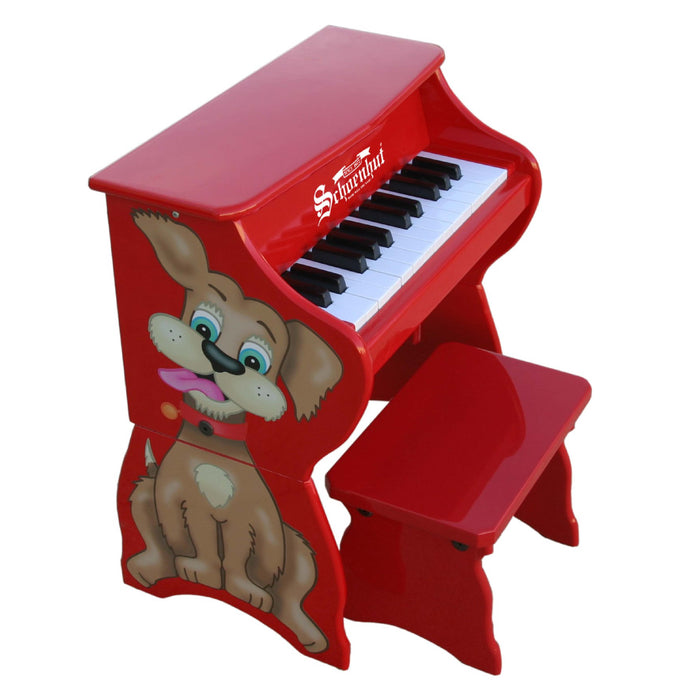 Schoenhut Red 25 Keys Pals Dog Baby Grand Piano
