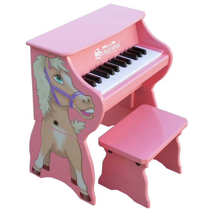 Schoenhut Pink 25 Keys Pals Horse Baby Grand Piano