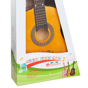 Schoenhut 31'' Acoustic Beginner Guitar Set with Extra String, Pick and Carrying Case