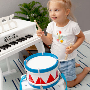 Schoenhut Tunable Drum - Hand Drum with 2 Drum Sticks and Adjustable Neck  Strap - Kids Instruments Develop Listening Skill - Drum for Toddlers with