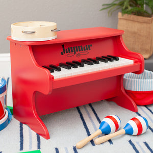 Jaymar 25 Key Table Top Piano - Red Mini Keyboard Piano