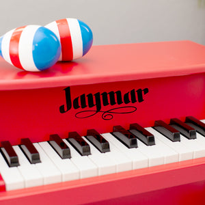 Jaymar 25 Key Table Top Piano - Red Mini Keyboard Piano