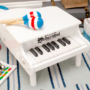 Schoenhut White 18 Keys Mini Grand Piano