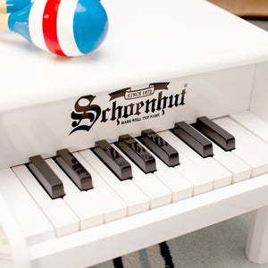 Schoenhut White 18 Keys Mini Grand Piano