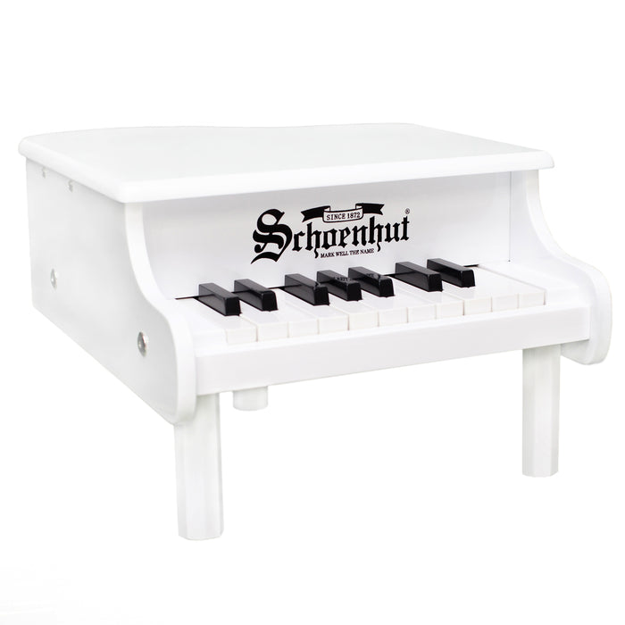 Schoenhut White 18 Keys Mini Grand Piano