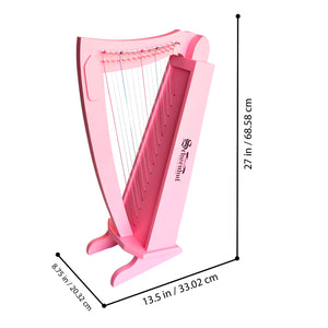 Schoenhut 15 String Lyre Harp Pink